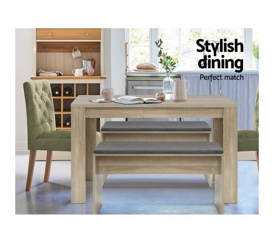 Mefunb Dining Table 4 Seater Wooden Kitchen Tables Oak 120cm Cafe Restaurant Mefunb Dining Table 4 Seater Wooden Kitchen Tables Oak 120cm Cafe Restaurant