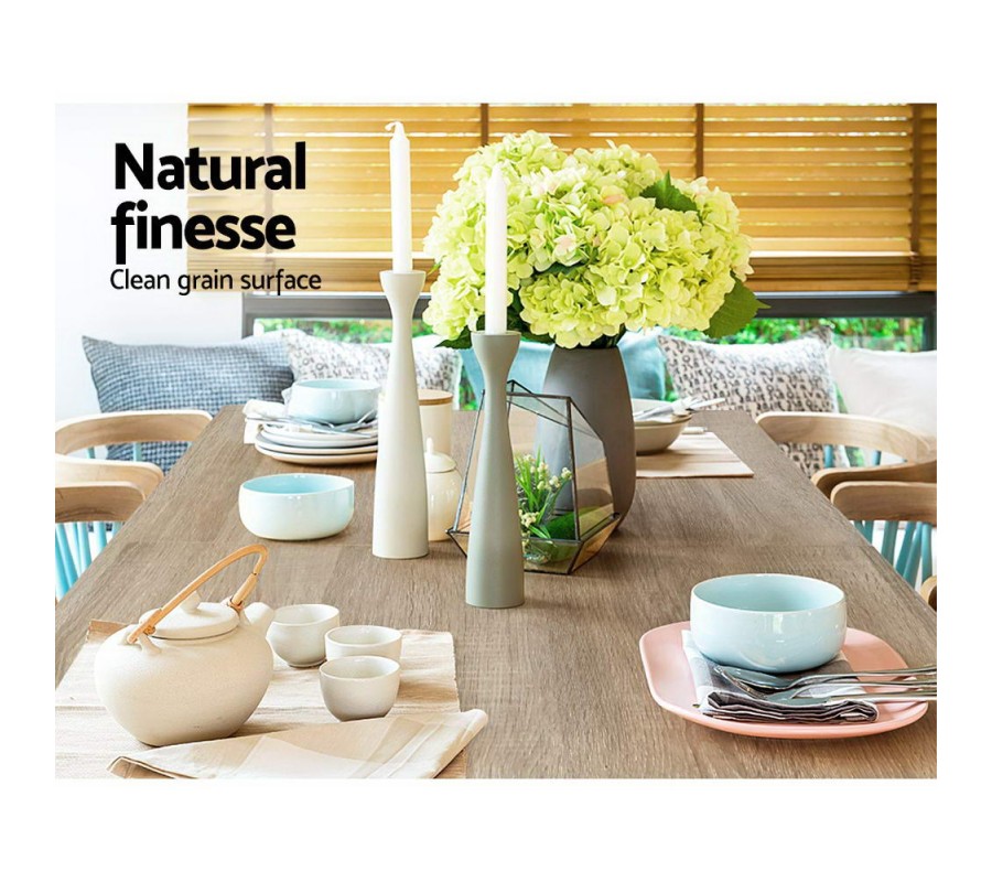 Mefunb Dining Table 4 Seater Wooden Kitchen Tables Oak 120cm Cafe Restaurant Mefunb Dining Table 4 Seater Wooden Kitchen Tables Oak 120cm Cafe Restaurant