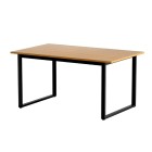 Mefunb Dining Table 6 Seater Kitchen Cafe Rectangular Wooden Table 150CM Mefunb Dining Table 6 Seater Kitchen Cafe Rectangular Wooden Table 150CM