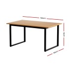 Mefunb Dining Table 6 Seater Kitchen Cafe Rectangular Wooden Table 150CM Mefunb Dining Table 6 Seater Kitchen Cafe Rectangular Wooden Table 150CM