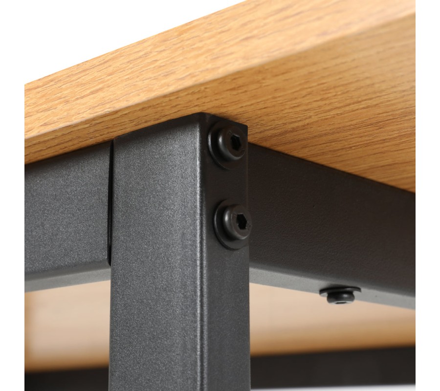 Mefunb Dining Table 6 Seater Kitchen Cafe Rectangular Wooden Table 150CM Mefunb Dining Table 6 Seater Kitchen Cafe Rectangular Wooden Table 150CM
