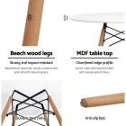 Mefunb Dining Table Round 4 Seater Replica Tables Cafe Timber White 90cm Mefunb Dining Table Round 4 Seater Replica Tables Cafe Timber White 90cm
