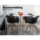 Mefunb Dining Table Round 4 Seater Replica Tables Cafe Timber White 90cm Mefunb Dining Table Round 4 Seater Replica Tables Cafe Timber White 90cm