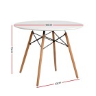 Mefunb Dining Table Round 4 Seater Replica Tables Cafe Timber White 90cm Mefunb Dining Table Round 4 Seater Replica Tables Cafe Timber White 90cm
