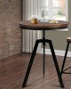 Mefunb Ferrum Adjustable Bar Table – Dark Brown and Black