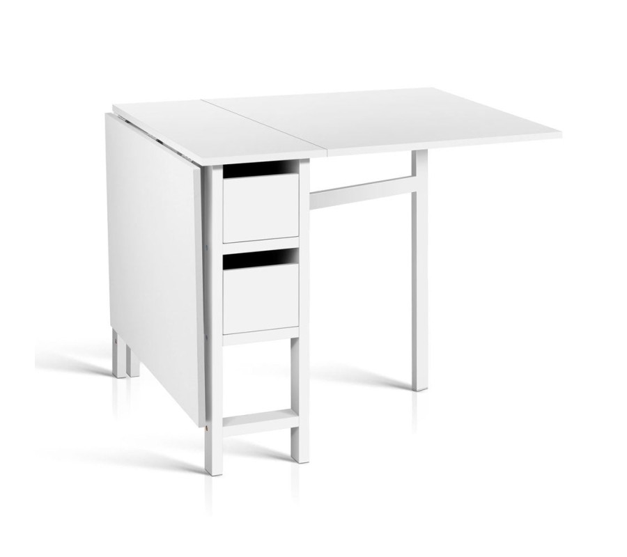 Mefunb Gateleg Dining Table – White Mefunb Gateleg Dining Table – White