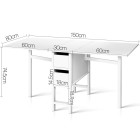 Mefunb Gateleg Dining Table – White Mefunb Gateleg Dining Table – White