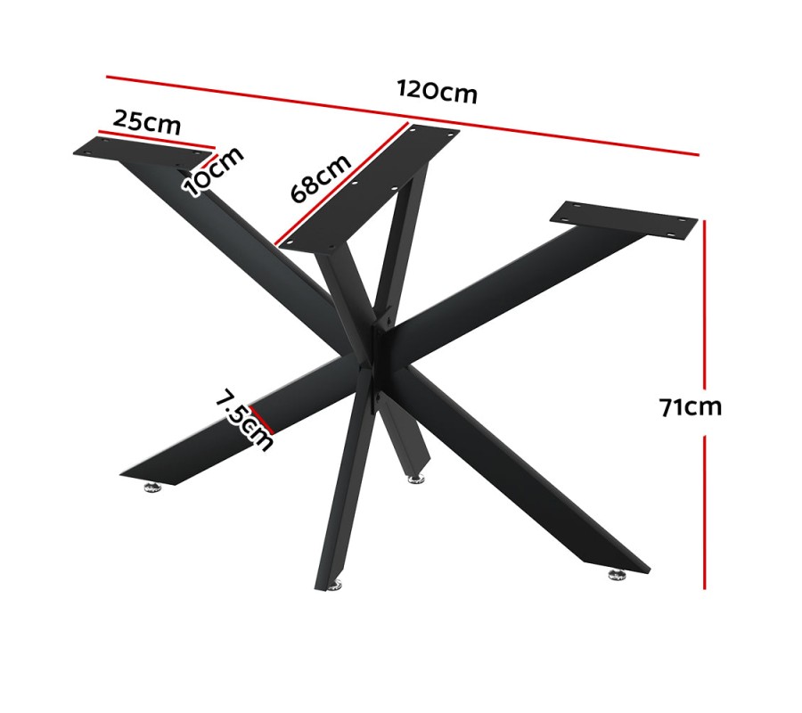 Mefunb Starburst Table Legs Coffee Dining Table Legs DIY Metal Leg 120X68cm Mefunb Starburst Table Legs Coffee Dining Table Legs DIY Metal Leg 120X68cm