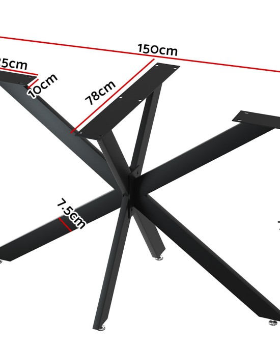 Mefunb Starburst Table Legs Coffee Dining Table Legs DIY Metal Leg 150X78cm