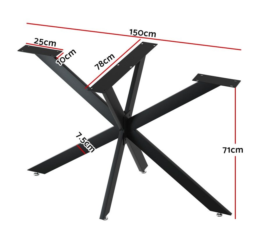 Mefunb Starburst Table Legs Coffee Dining Table Legs DIY Metal Leg 150X78cm Mefunb Starburst Table Legs Coffee Dining Table Legs DIY Metal Leg 150X78cm