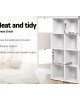 Display Shelf 8 Cube Storage 4 Door Cabinet Organiser Bookshelf Unit White