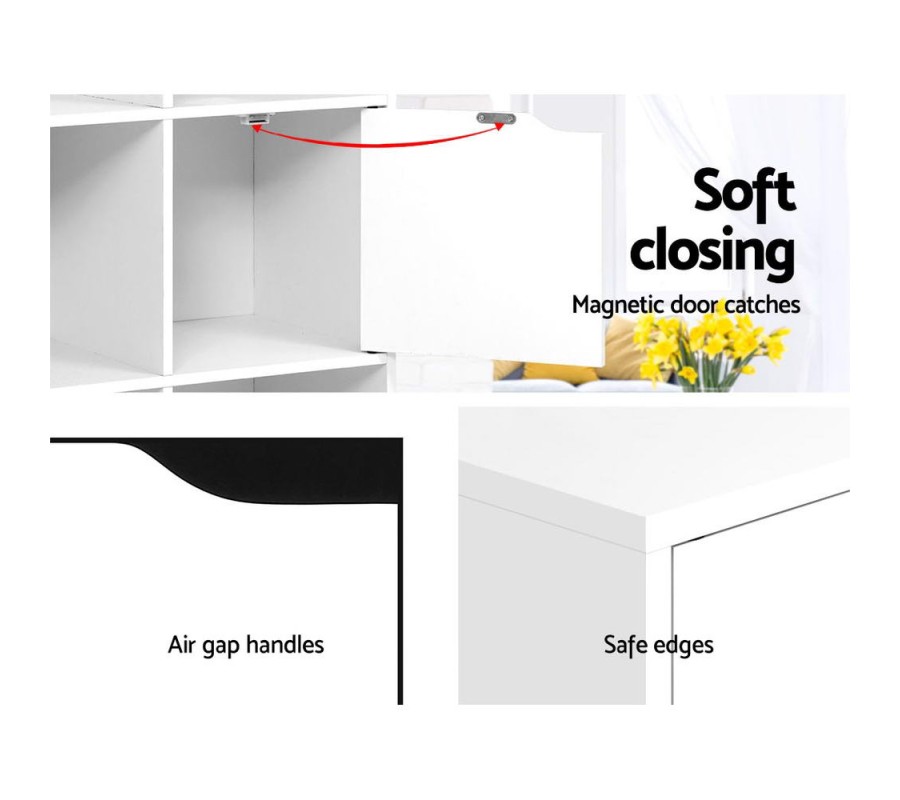 Display Shelf 8 Cube Storage 4 Door Cabinet Organiser Bookshelf Unit White Display Shelf 8 Cube Storage 4 Door Cabinet Organiser Bookshelf Unit White