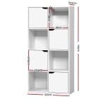 Display Shelf 8 Cube Storage 4 Door Cabinet Organiser Bookshelf Unit White Display Shelf 8 Cube Storage 4 Door Cabinet Organiser Bookshelf Unit White