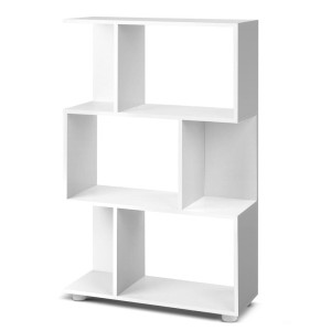 3 Tier Zig Zag Bookshelf – White