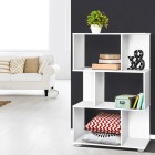 3 Tier Zig Zag Bookshelf – White 3 Tier Zig Zag Bookshelf – White