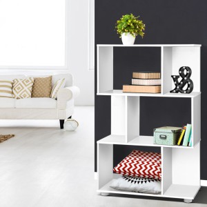 3 Tier Zig Zag Bookshelf – White