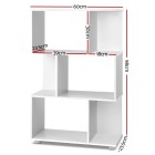 3 Tier Zig Zag Bookshelf – White 3 Tier Zig Zag Bookshelf – White