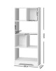 Display Shelf Bookcase Storage Cabinet Bookshelf Bookcase Home Office White