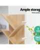 Display Shelf 7-Shelf Tree Bookshelf Book Storage Rack Bookcase Natural