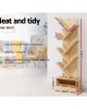 Display Shelf 7-Shelf Tree Bookshelf Book Storage Rack Bookcase Natural