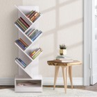 Display Shelf 7-Shelf Tree Bookshelf Book Storage Rack Bookcase White Display Shelf 7-Shelf Tree Bookshelf Book Storage Rack Bookcase White
