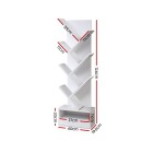 Display Shelf 7-Shelf Tree Bookshelf Book Storage Rack Bookcase White Display Shelf 7-Shelf Tree Bookshelf Book Storage Rack Bookcase White