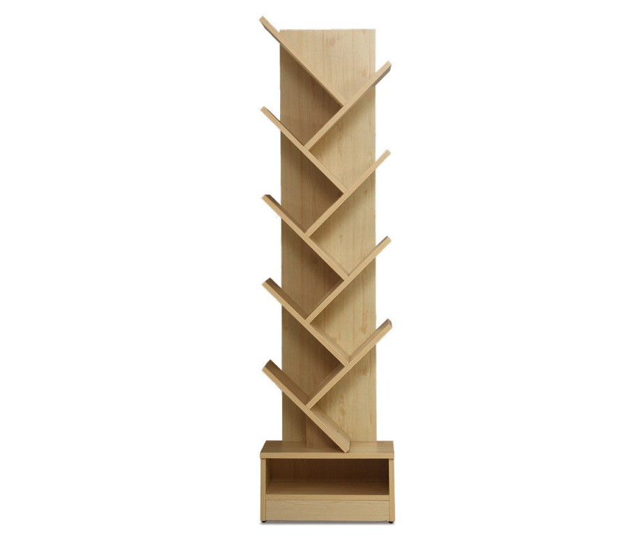 Display Shelf 9-Shelf Tree Bookshelf Book Storage Rack Bookcase Natural Display Shelf 9-Shelf Tree Bookshelf Book Storage Rack Bookcase Natural