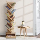 Display Shelf 9-Shelf Tree Bookshelf Book Storage Rack Bookcase Natural Display Shelf 9-Shelf Tree Bookshelf Book Storage Rack Bookcase Natural
