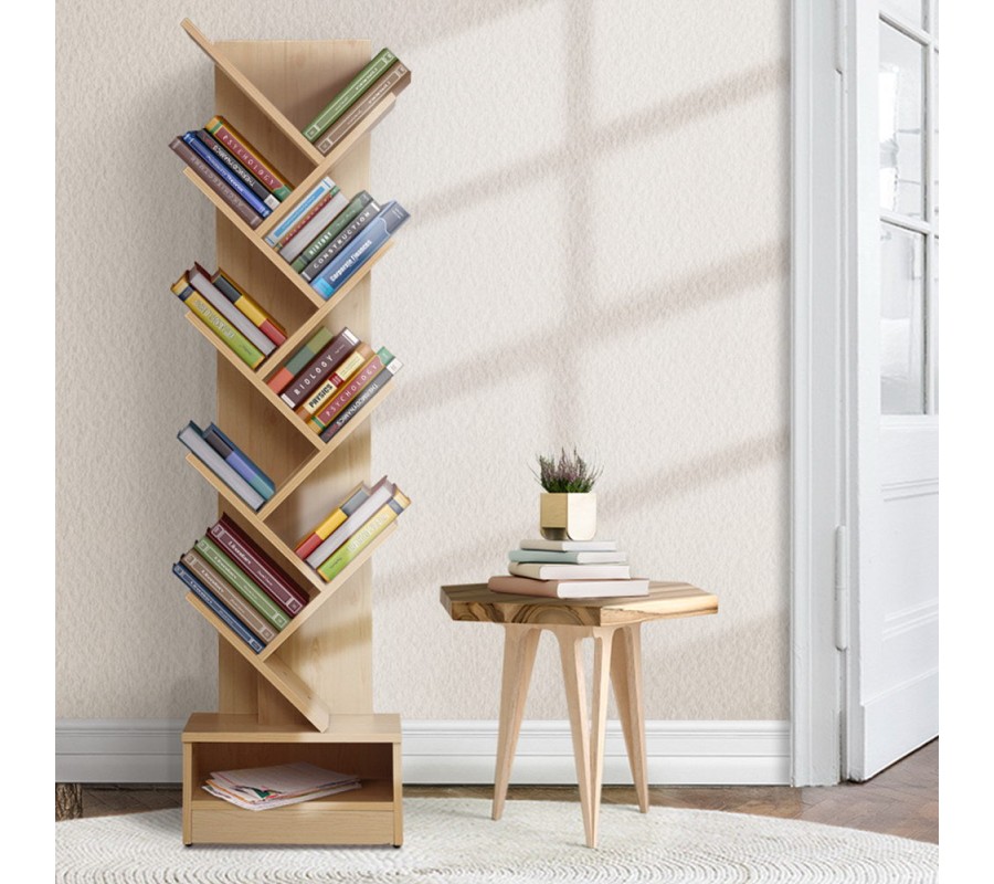 Display Shelf 9-Shelf Tree Bookshelf Book Storage Rack Bookcase Natural Display Shelf 9-Shelf Tree Bookshelf Book Storage Rack Bookcase Natural