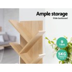 Display Shelf 9-Shelf Tree Bookshelf Book Storage Rack Bookcase Natural Display Shelf 9-Shelf Tree Bookshelf Book Storage Rack Bookcase Natural