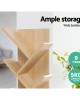 Display Shelf 9-Shelf Tree Bookshelf Book Storage Rack Bookcase Natural