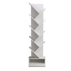 Display Shelf 9-Shelf Tree Bookshelf Book Storage Rack Bookcase White Display Shelf 9-Shelf Tree Bookshelf Book Storage Rack Bookcase White