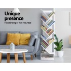 Display Shelf 9-Shelf Tree Bookshelf Book Storage Rack Bookcase White Display Shelf 9-Shelf Tree Bookshelf Book Storage Rack Bookcase White