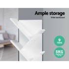 Display Shelf 9-Shelf Tree Bookshelf Book Storage Rack Bookcase White Display Shelf 9-Shelf Tree Bookshelf Book Storage Rack Bookcase White