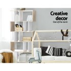 5-tier Zigzag Shelving Unit – White and Wood 5-tier Zigzag Shelving Unit – White and Wood