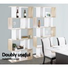 5-tier Zigzag Shelving Unit – White and Wood 5-tier Zigzag Shelving Unit – White and Wood