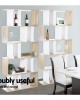 5-tier Zigzag Shelving Unit – White and Wood