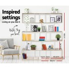 5-tier Zigzag Shelving Unit – White and Wood 5-tier Zigzag Shelving Unit – White and Wood