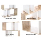 5-tier Zigzag Shelving Unit – White and Wood 5-tier Zigzag Shelving Unit – White and Wood