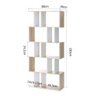 5-tier Zigzag Shelving Unit – White and Wood 5-tier Zigzag Shelving Unit – White and Wood