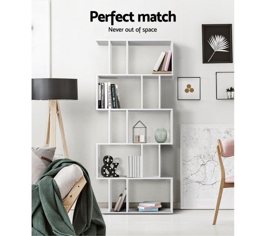5 Tier Bookshelf Display Shelf CD Cabinet Bookcase Stand Storage White 5 Tier Bookshelf Display Shelf CD Cabinet Bookcase Stand Storage White