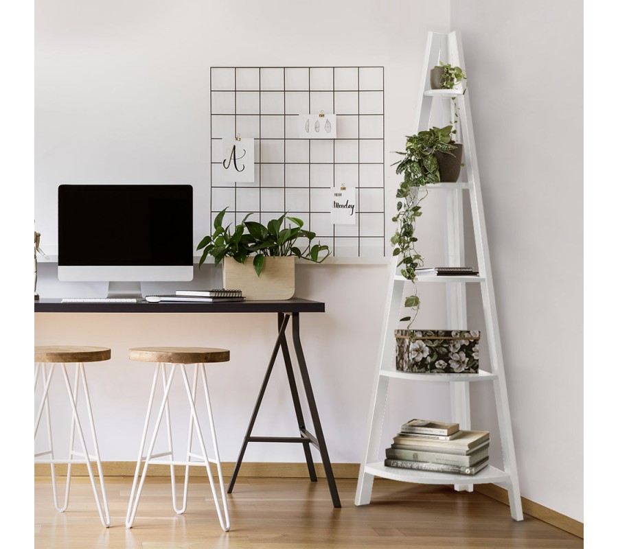 5 Tier Corner Ladder Display Shelf Home Storage Plant Stand Bookshelf 5 Tier Corner Ladder Display Shelf Home Storage Plant Stand Bookshelf