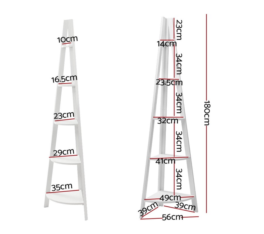 5 Tier Corner Ladder Display Shelf Home Storage Plant Stand Bookshelf 5 Tier Corner Ladder Display Shelf Home Storage Plant Stand Bookshelf