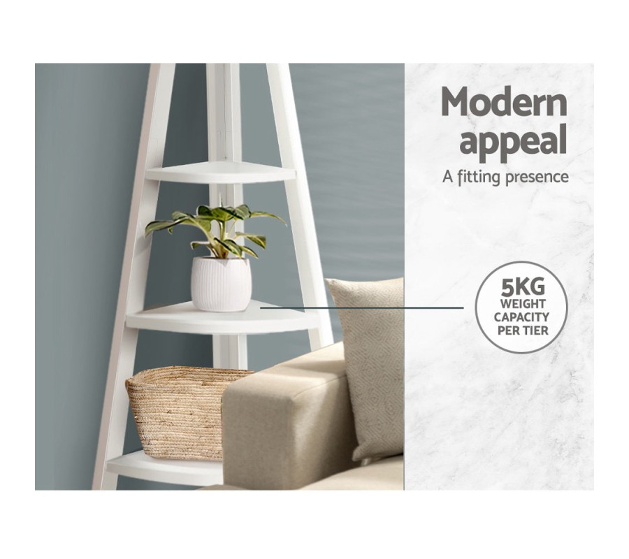 5 Tier Corner Ladder Display Shelf Home Storage Plant Stand Bookshelf 5 Tier Corner Ladder Display Shelf Home Storage Plant Stand Bookshelf