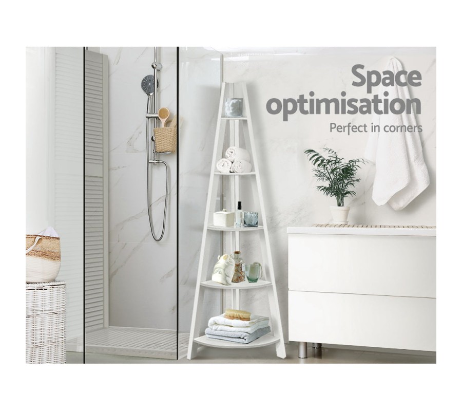 5 Tier Corner Ladder Display Shelf Home Storage Plant Stand Bookshelf 5 Tier Corner Ladder Display Shelf Home Storage Plant Stand Bookshelf