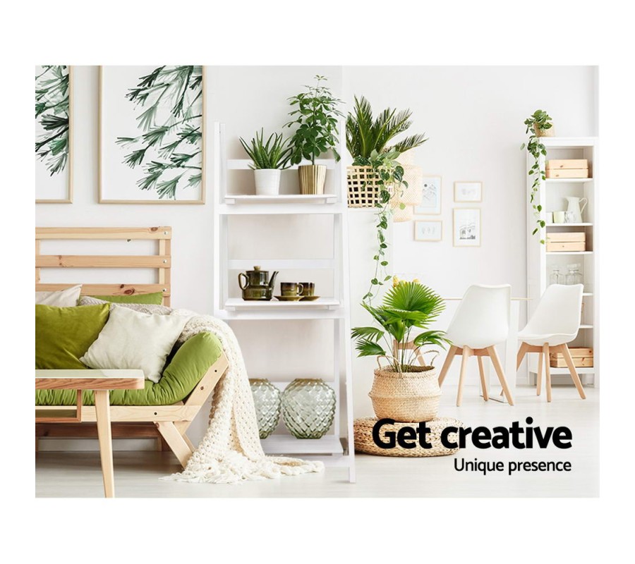 Display Shelf 3 Tier Wooden Ladder Stand Storage Book Shelves Rack White Display Shelf 3 Tier Wooden Ladder Stand Storage Book Shelves Rack White
