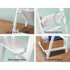 Display Shelf 3 Tier Wooden Ladder Stand Storage Book Shelves Rack White Display Shelf 3 Tier Wooden Ladder Stand Storage Book Shelves Rack White