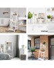 Display Shelf 3 Tier Wooden Ladder Stand Storage Book Shelves Rack White