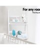 Display Shelf 3 Tier Wooden Ladder Stand Storage Book Shelves Rack White