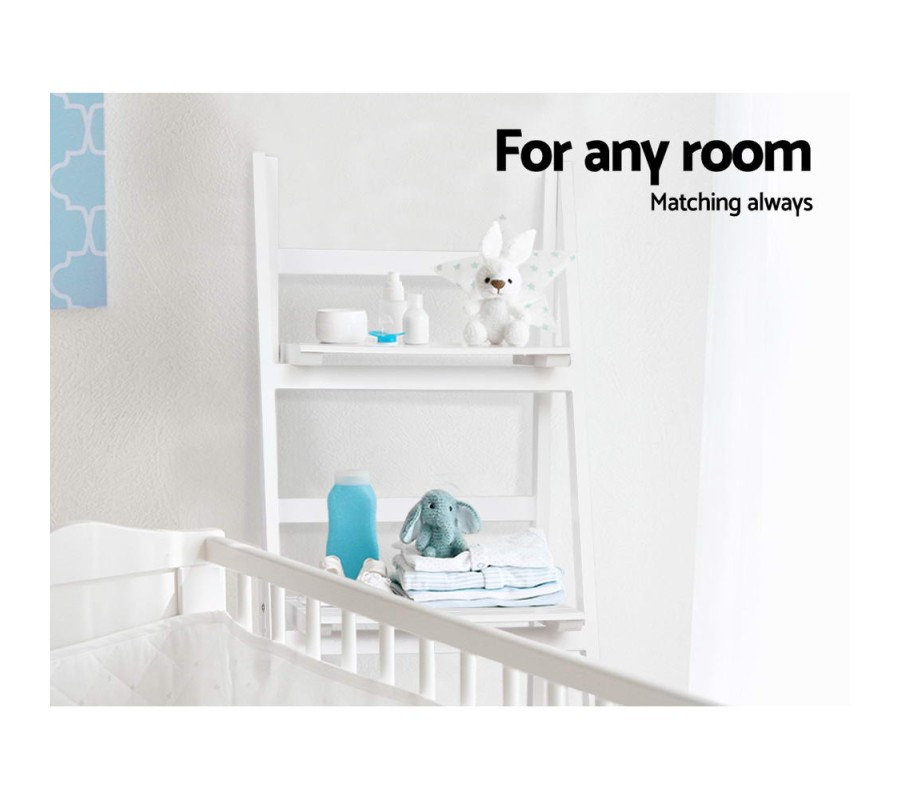 Display Shelf 3 Tier Wooden Ladder Stand Storage Book Shelves Rack White Display Shelf 3 Tier Wooden Ladder Stand Storage Book Shelves Rack White
